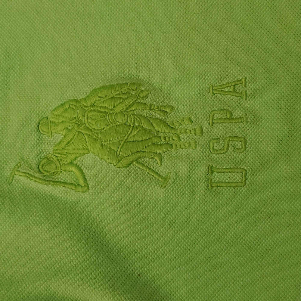 Polo men neon green pullover shirt size 2X slim fit - Picture 4 of 15